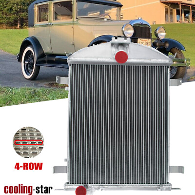#ad 4 ROW 62MM CORE RADIATOR FOR 1928 1929 FORD MODEL A HEAVY DUTY 3.3L L4 GAS $179.00