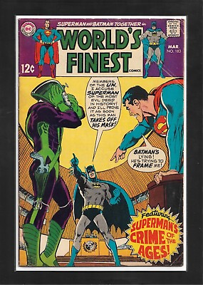 #ad World#x27;s Finest Comics #183 1969 : Silver Age DC Comics Superman Batman FN $16.96