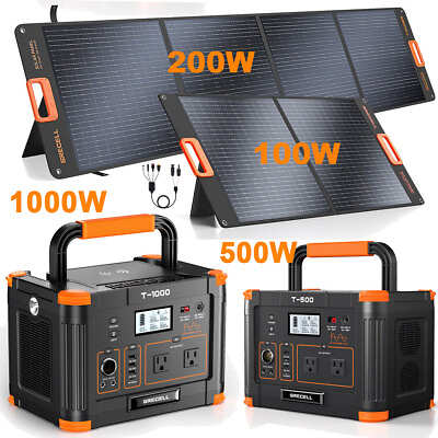 #ad Solar Generator Portable Power Station with 1000W Foldable Solar Panel $159.99