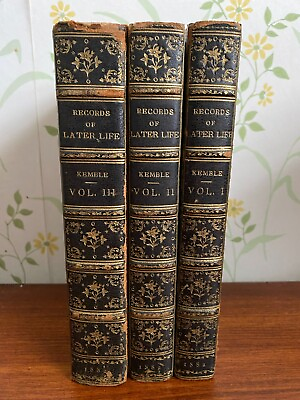 #ad Kemble: Records of Later Life 1882 Actress#x27;s Memoirs of US Slavery Suffrage $90.00