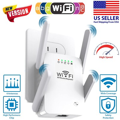#ad WiFi Extender Signal Booster 10000 sq.ft Coverage Wifi Range Extender Repeater $12.49