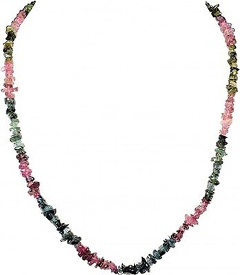 #ad Natural Rainbow Tourmaline Chip Necklace Gift for Women Fashion Necklace For Her $15.99