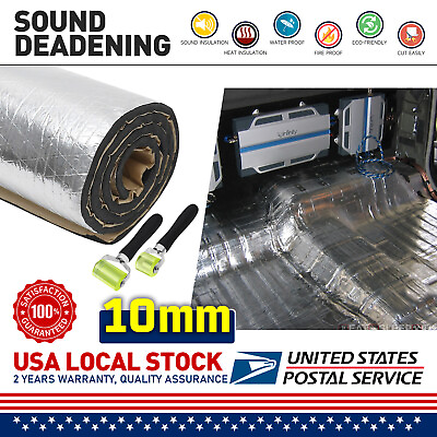 #ad 80quot;x40quot; Sound Deadener Heat Shield For Car Firewall Hood Floor Insulation Mat $37.89