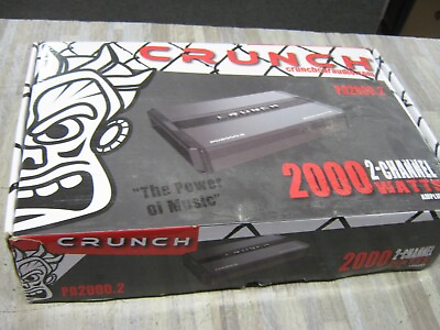 #ad Crunch GP 2000.2 Ground Pounder 2000 Watt 2 Channel Amplifier Car Stereo Amp NEW $68.99