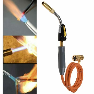 #ad Mapp Gas Self Ignition Plumbing Torch With 5FT Hose Solder Propane Welding $38.00