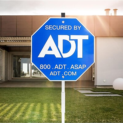 #ad ADT Security Sign 10quot; x 10 in Aluminum Metal Alarm Yard Business Signage NEW $24.98