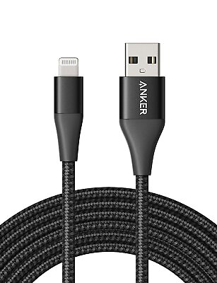 #ad Anker PowerlineII Lightning Cable MFi Certified iPhone Charging 10ft Long Nylon $12.99