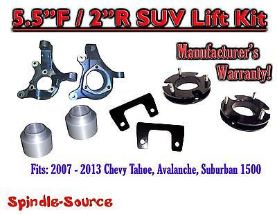 #ad 5.5quot; 2quot; Lift Kit Spindle FOR 07 13 Chevy Suburban Tahoe Avalanche 1500 $342.01