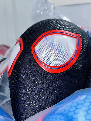#ad Black Miles Morales Spider Man Helmet Across The Spider Verse Mask Gift Cosplay $156.06