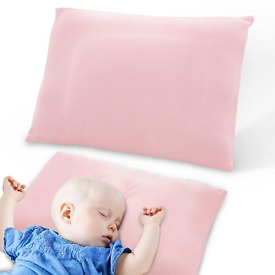 #ad Toddler Pillow for Girls with Pillowcase 13quot;x18quot; Soft Small Travel Pillow Pink $19.99