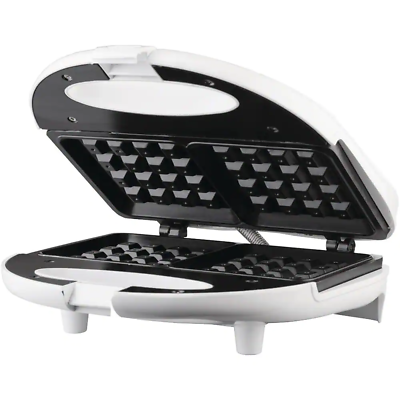 #ad Brentwood Appliances Waffle Maker Dual White Nonstick 750 Watt Stainless Steel $18.45