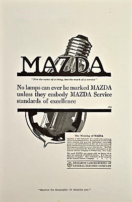 #ad Mazda Lamps By General Electric Research Labs Vintage 1918 Print Ad 6 1 4 x 10 $9.50