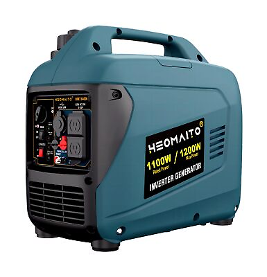 #ad HEOMAITO Portable Inverter Generator 1200W Ultra Quiet Gas Power Equipment wi... $443.46