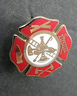 #ad FIREFIGHTER FIRE FIGHTER FIRST RESPONDER MINI SHIELD LAPEL PIN 3 4 INCH $5.64