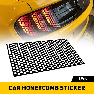 #ad Car Rear Tail Light Cover Black Honeycomb Sticker Tail lamp Decal Accessories US $9.40