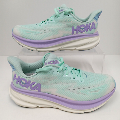 #ad Hoka Clifton 9 Women#x27;s Running Shoes Sunlit Ocean lilac Mist US 6.5 Wide $55.00