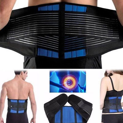 #ad Adjustable Lower Back Brace Lumbar Support Waist Belt for Men Women Pain Relief $9.55