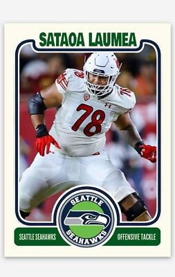 #ad Sataoa Laumea Seattle Seahawks ACEO Custom Football Card 2024 NFL $9.49