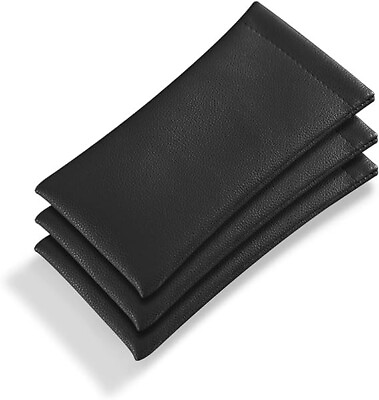 #ad NEW Pack of 3 Leather Soft Eyeglass Case Pouch Squeeze Top Sunglasses Case $8.49