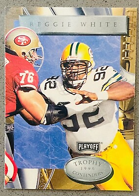#ad 1996 Playoff Trophy Contenders Football #92 Reggie White Insert Packers $1.49