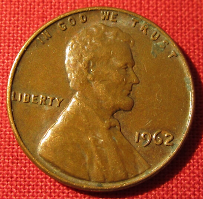 #ad 1962 P Lincoln Memorial Cent Circulated G Good to VF Very Fine 95% Copper $1.68