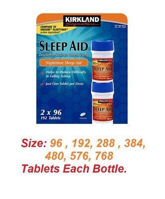 #ad Kirkland Signature Sleep Aid Doxylamine Succinate 25mg Fall Asleep Fast Tablets $8.94