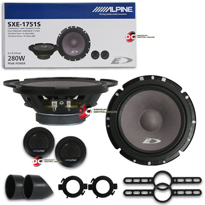 #ad New Alpine 6.5quot; 2 way Car Audio Shallow Mount Component Speaker System Pair $49.00