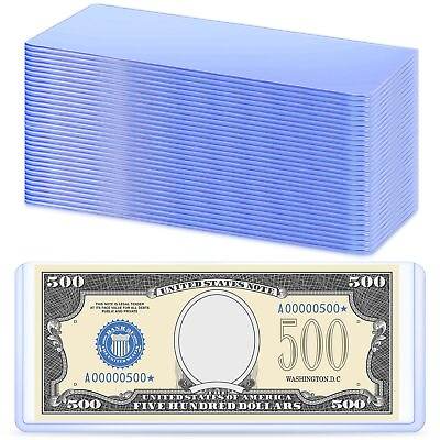 #ad Bill Clear Holders Currency PVC Holder Transparent Bill Sleeves Currency Bill... $30.23