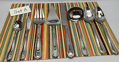 #ad Hampton Silversmiths NOBILITY Stainless Flatware 18 10 Serving Pieces Hostess $49.99