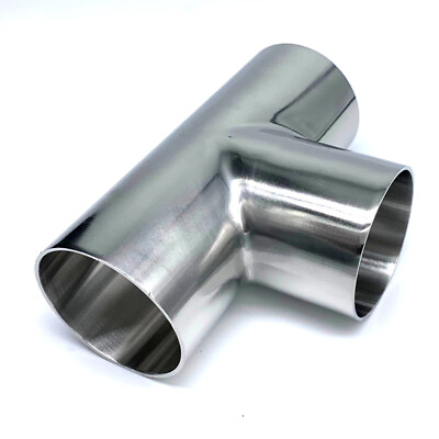 #ad Stainless Steel Equal Tee T Shape Pipe T Piece Exhaust Tube Polished 19 89mm New $11.67