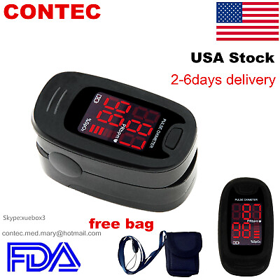 #ad Finger Pulse Oximeter Heart Rate Blood Oxygen Saturation Monitor SpO2 PR Measure $8.99