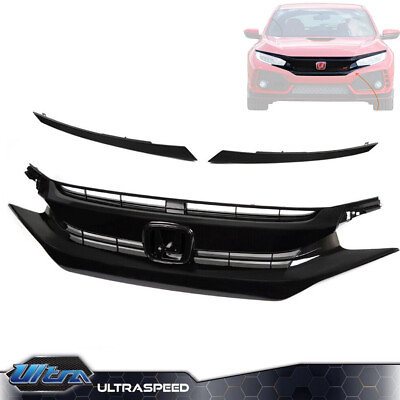 #ad Fit For 2016 2017 2018 Honda Civic Mesh Grille Front Hood Grille Factory Style $54.42