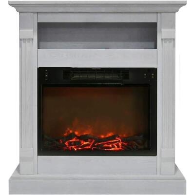 #ad Cambridge Electric Fireplace 34quot; Freestanding Overheat Protection Metal White $454.98