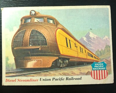 #ad 1955 Topps Rails amp; Sails #32 Diesel Steamliner UNION PACIFIC RAILROAD $9.00