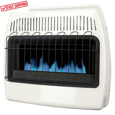 #ad 30000 BTU Dual Fuel Vent Free Blue Flame Convection Wall Heater Cabin Warmer $342.77