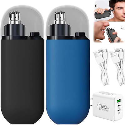 #ad Nose Hair Trimmer USB Charging High Quality Electric Portable Men Mini Nose Hair $10.55