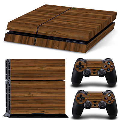 #ad Sony PS4 PLAYSTATION 4 Skin Design Sticker Screen Protector Set Wood 5 Motif $20.08