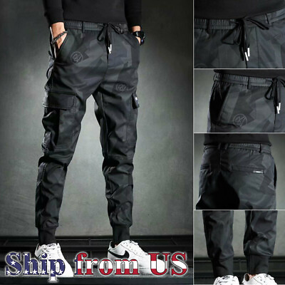 #ad ON SALE Men Casual Jogger Pants Sweatpants Cargo Combat Loose Urban Trousers $16.99