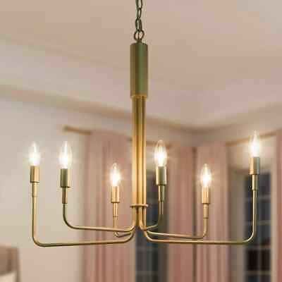 #ad LNC Modern Light Gold Chandelier Contemporary 6 Light Candlestick Hanging Light $56.56