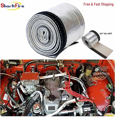 #ad Metal Heat Shield Sleeve Insulated Wire Hose Cover Wrap Loom Tube 3 4quot; 20mm x10‘ $21.39