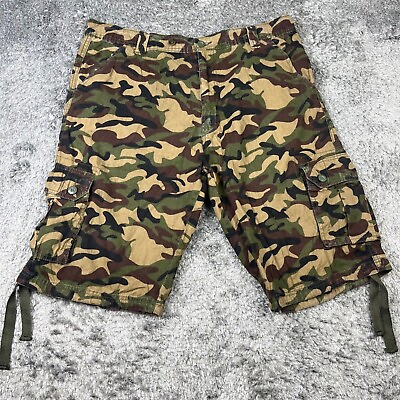 #ad Platinum Edge Short Men 38 Camo Camouflage Utility Hiking Hunting Cargo Shorts $15.60