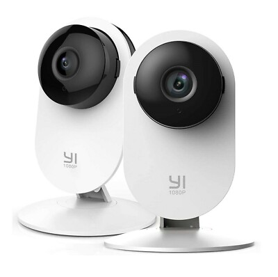 YI 2pc Home Camera 1080p Wireless IP Security Surveillance System Night Vision $25.19
