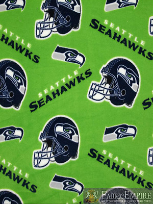 #ad NFL Seattle Seahawks Licensed Fleece Fabric SOLD BY THE YARD $17.90