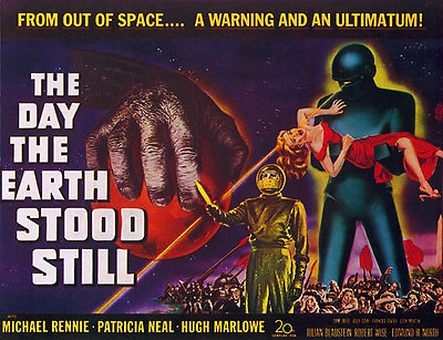 #ad The Day Earth Stood Still 30x44 Hand Numbered Edition Old Sci Fi Movie poster $150.00