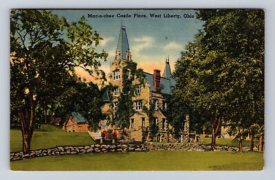 #ad West Liberty OH Ohio Mac o chee Castle Place Antique Vintage Souvenir Postcard $7.99