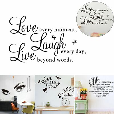 Vinyl Home Room Decor Art Quote Wall Decal Stickers Bedroom Removable Mural DIY $5.29
