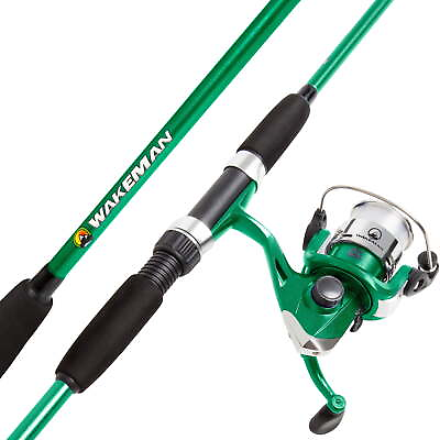#ad Fishing Rod and Reel Combo Spinning Reel Fishing Gear Great Green $18.26