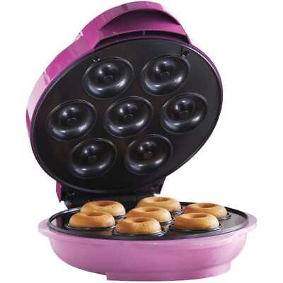 #ad Brentwood Appliances Electric Mini Donut Maker Pink Nonstick Automatic Shut Off $23.06