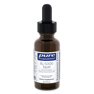 #ad Pure Encapsulations B12 5000 Liquid Vitamin B12 Methylcobalamin Supplement To $44.89