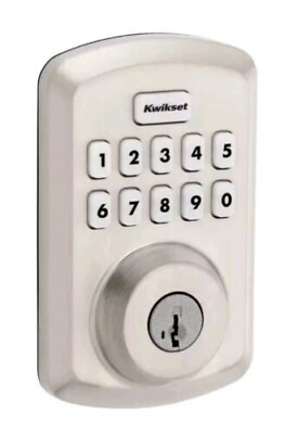 #ad Kwikset Powerbolt 250 10 Button Keypad Satin Nickel Electronic Door Lock $40.00
